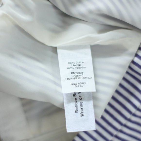 J Crew Blue and White Vertical Striped Skirt - Picture 3 of 5